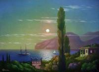 Oleg Kulagin .A lunar night in the Crimea. Copies of paintings