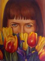 Олеся She and tulips Portrait