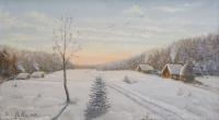 YURIKO Winter. Houses Landscape